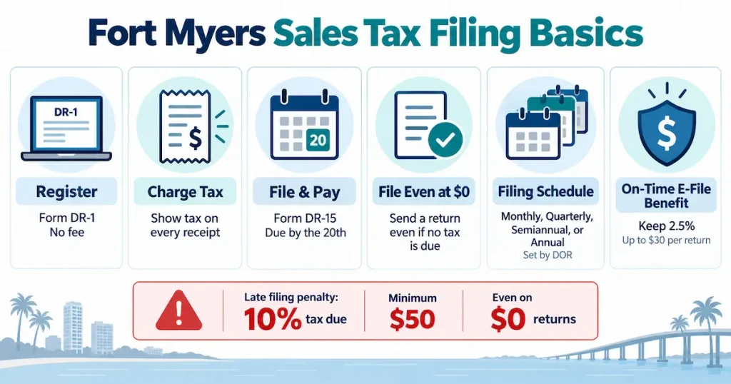 How Do Fort Myers Businesses File and Pay?